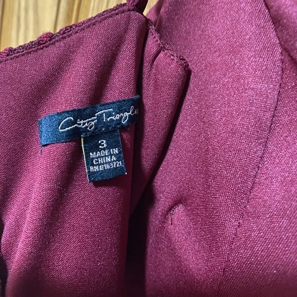 City Triangles Wine Mini Party Dress - Picture 6 of 6